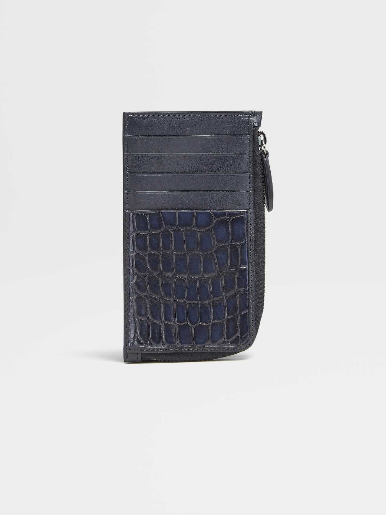 Calf And Alligator Zipper Card Case 10cc